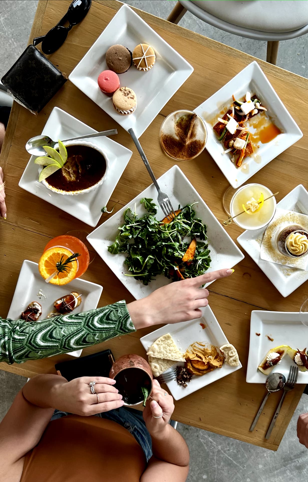 Offline members at a restaurant