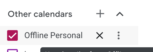 Offline Personal Calendar FAQ screenshot