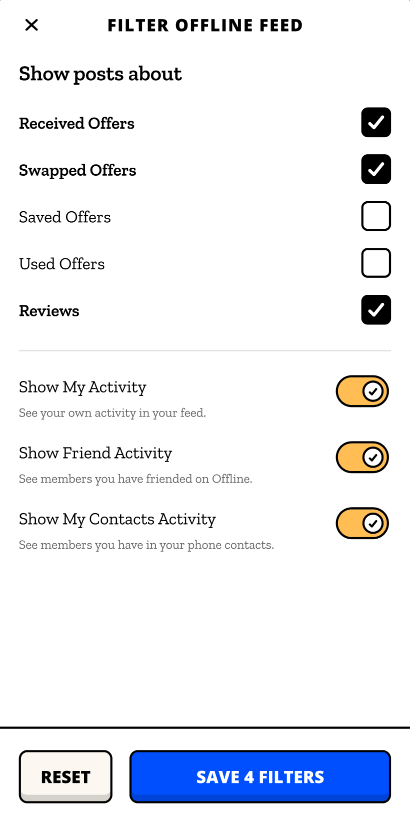 Friends Features in the App screenshot