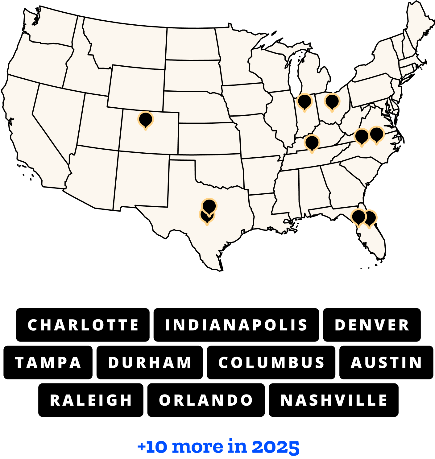 Map of Offline cities nationwide